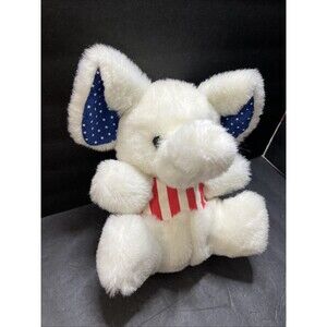 Sugar Loaf Patriotic Elephant Red White And Blue Plush Soft Stuffed VTG